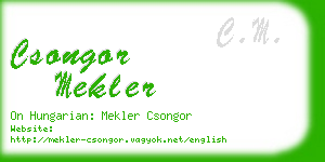 csongor mekler business card